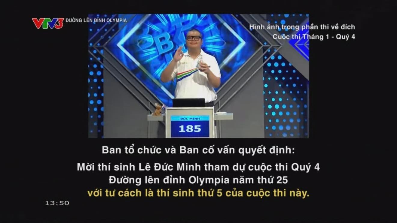 Cuối chương trình, BTC đã đính chính về nhầm lẫn trong khi ghi hình.