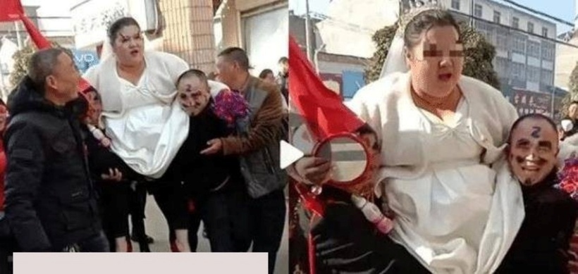 Cô dâu nặng 200kg được 4 người