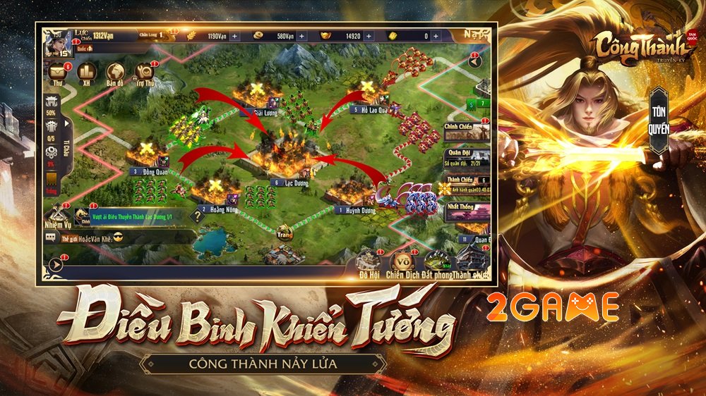 Công Thành Truyền Kỳ: Tam Quốc – Game thẻ tướng kết hợp lối chơi SLG sâu sắc congthanhtruyenkytamquoc game 3