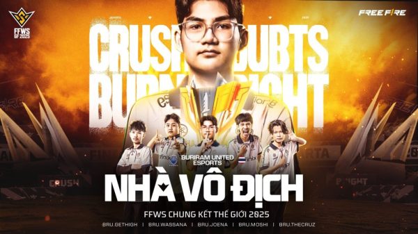 Đội Tuyển Buriram United Esports Của Thái Lan Chính Thức Trở Thành Nhà Vô Địch Free Fire Thế Giới copy of thumbnail champions sjxgjpg