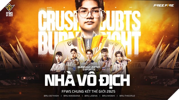 Đội Tuyển Buriram United Esports Của Thái Lan Chính Thức Trở Thành Nhà Vô Địch Free Fire Thế Giới