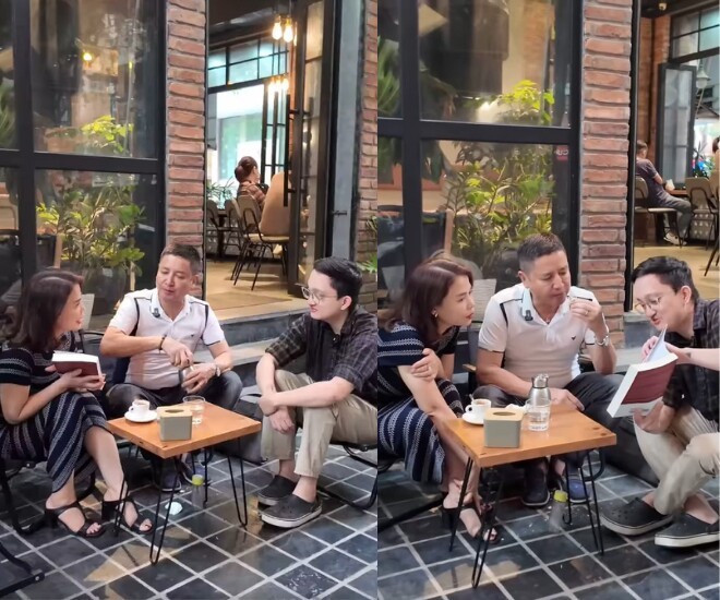 Cách xưng hô đặc biệt và mối quan hệ của con trai NSƯT Chí Trung với bạn gái trẻ đẹp của bố- Ảnh 1.