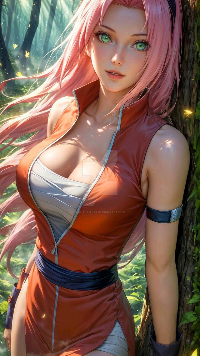 Khi AI “nâng cấp” nhan sắc Sakura: Nữ ninja làng Lá đẹp nóng bỏng ăn đứt nguyên tác- Ảnh 1.