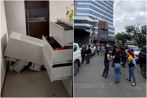 Video: Động đất mạnh 7,4 độ ở Philippines rung chuyển mọi thứ, người dân hoảng loạn bỏ chạy- Ảnh 1. Video: Động đất mạnh 7,4 độ ở Philippines rung chuyển mọi thứ, người dân hoảng loạn bỏ chạy- Ảnh 1.