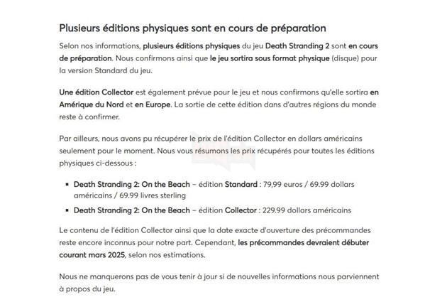 Tạp Chí Pháp Bất Ngờ Hé Lộ Giá Bán Game Death Stranding 2 Bản Thường Và Bản Sưu Tầm 2