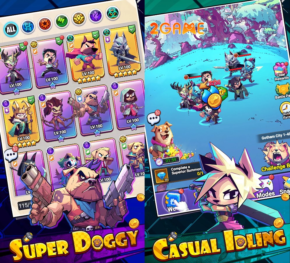 game Idle RPG Doggy Fame