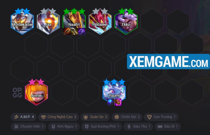 ĐTCL 14.3: Xây dựng đội hình reroll A.M.P với song tấu Naafiri – Yuumi doi hinh reroll amp 1 1