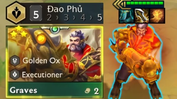 ĐTCL 14.5: Đội hình reroll Kim Ngưu nổi lên như một hiện tượng mới 36 ĐTCL 14.5: Đội hình reroll Kim Ngưu nổi lên như một hiện tượng mới doi hinh reroll graves 14 5 2jpg