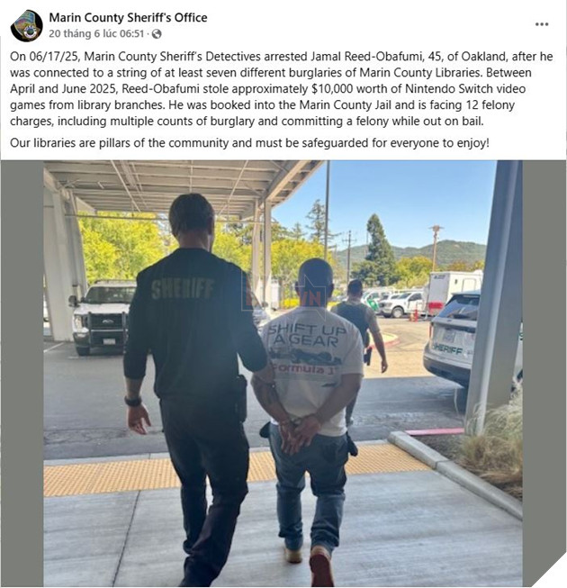 Nguoi Dan Ong Bi Bat Vi Trom Game Nintendo Switch Tu Thu Vien, Thiet Hai Toi 10 Ngan Do La 3 Người đàn ông ở Oakland bị bắt giữ vì trộm game Switch 2