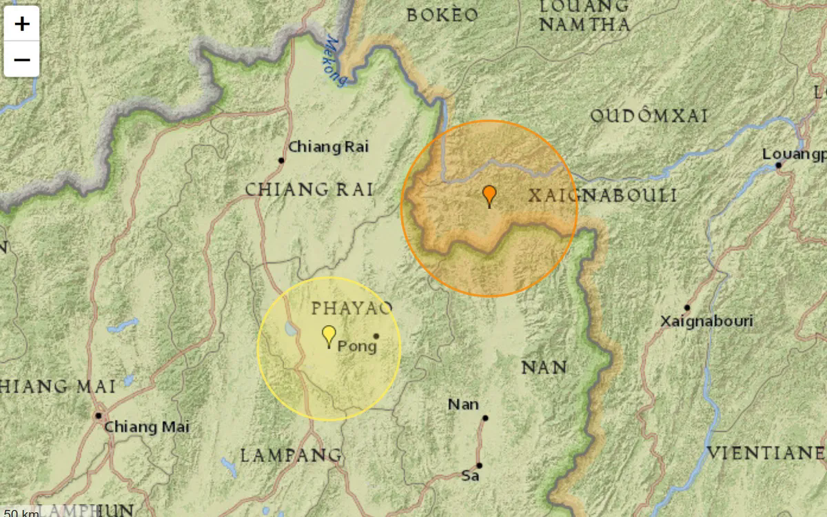 Động đất được ghi nhận tại Thái Lan, vào rạng sáng 13/11/2025 (Ảnh: National Geographic)