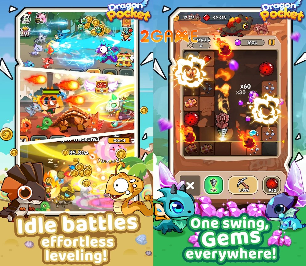 Phiêu lưu cùng các chú rồng đáng yêu trong game Dragon Pocket dragon pocket 3