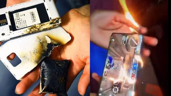 Cư dân mạng hoảng hốt trước một game thủ vẫn chơi game dù điện thoại đang bốc cháy dt boc chay 4 mbaqjpg