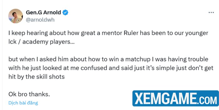 CEO Gen.G nghe theo GOAT Duro, nhờ Ruler chỉ dẫn và nhận cái kết phũ duro ruler 2