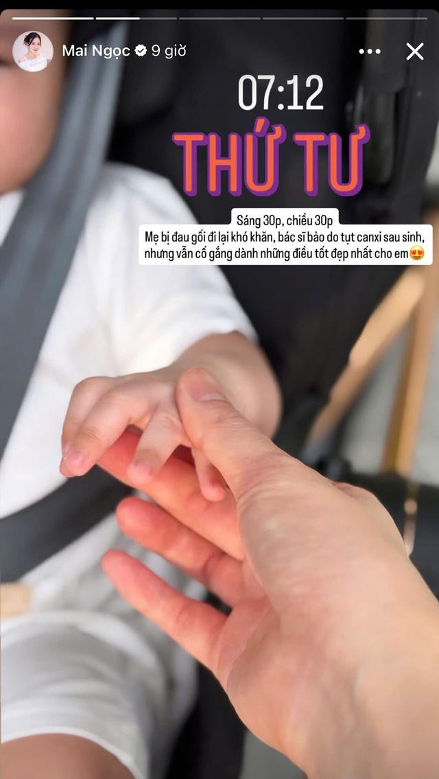 Tình trạng đi lại khó khăn của MC Mai Ngọc hậu sinh con đầu lòng- Ảnh 1.