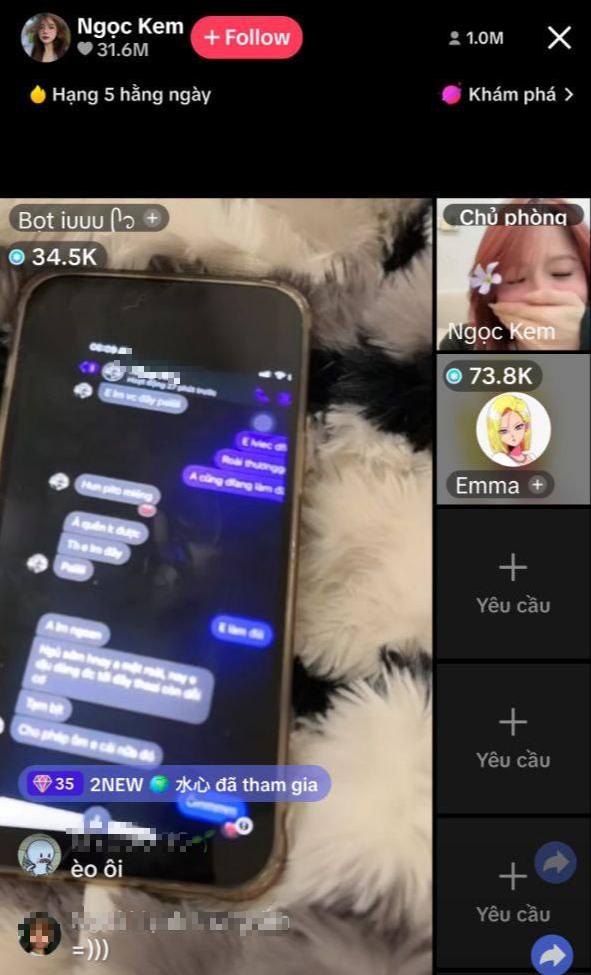 Chân dung nữ streamer bất ngờ xuất hiện trên live của Ngọc Kem tố ViruSs, giao diện