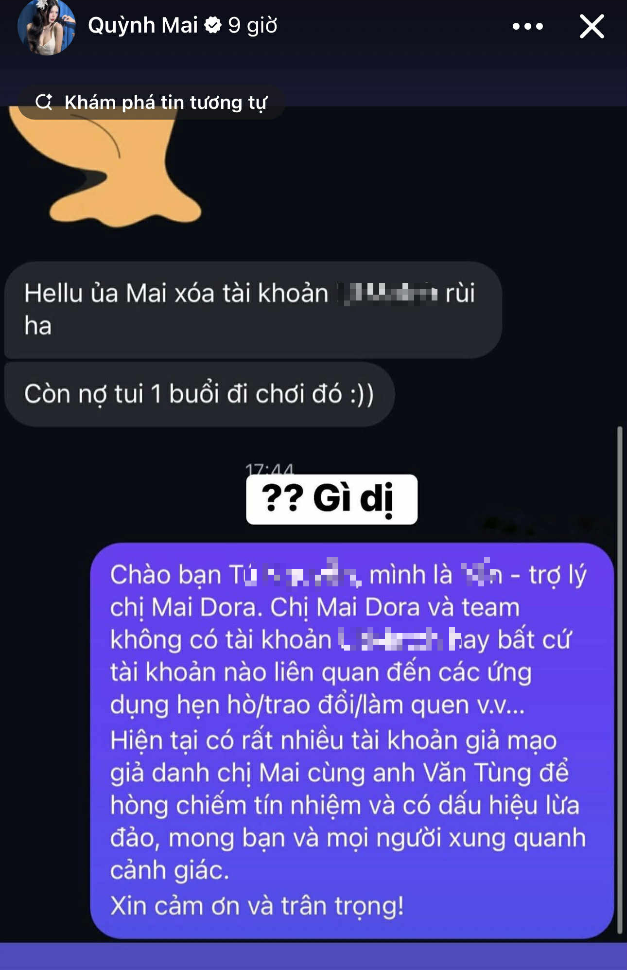 Fan nam được Mai Dora hứa gặp gỡ trên ứng dụng hẹn hò, tìm đến chính chủ