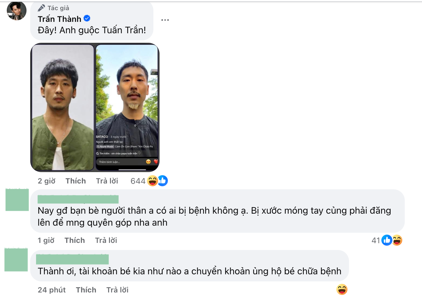 Phản ứng của Trấn Thành trước làn sóng công kích vì giúp đỡ diễn viên Ngân Hoà bị suy thận giai đoạn cuối- Ảnh 1.