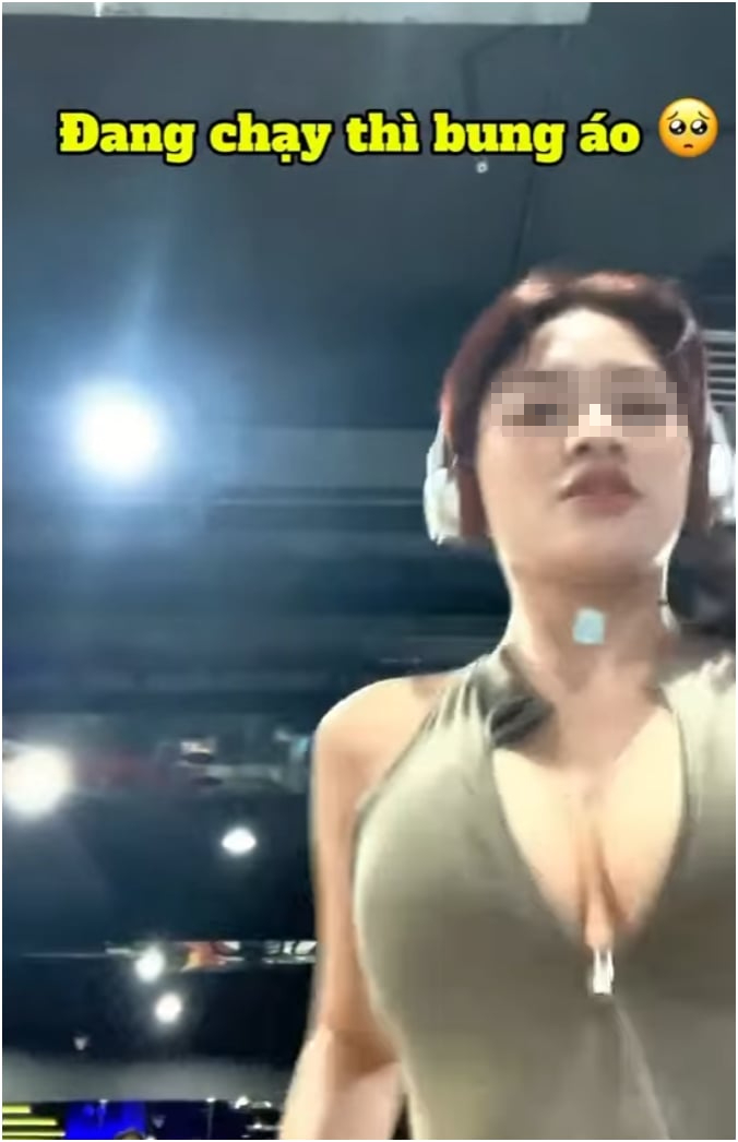 Gặp sự cố khi đang tập, nữ gymer hào hứng quay clip đăng lên mạng xã hội- Ảnh 1.