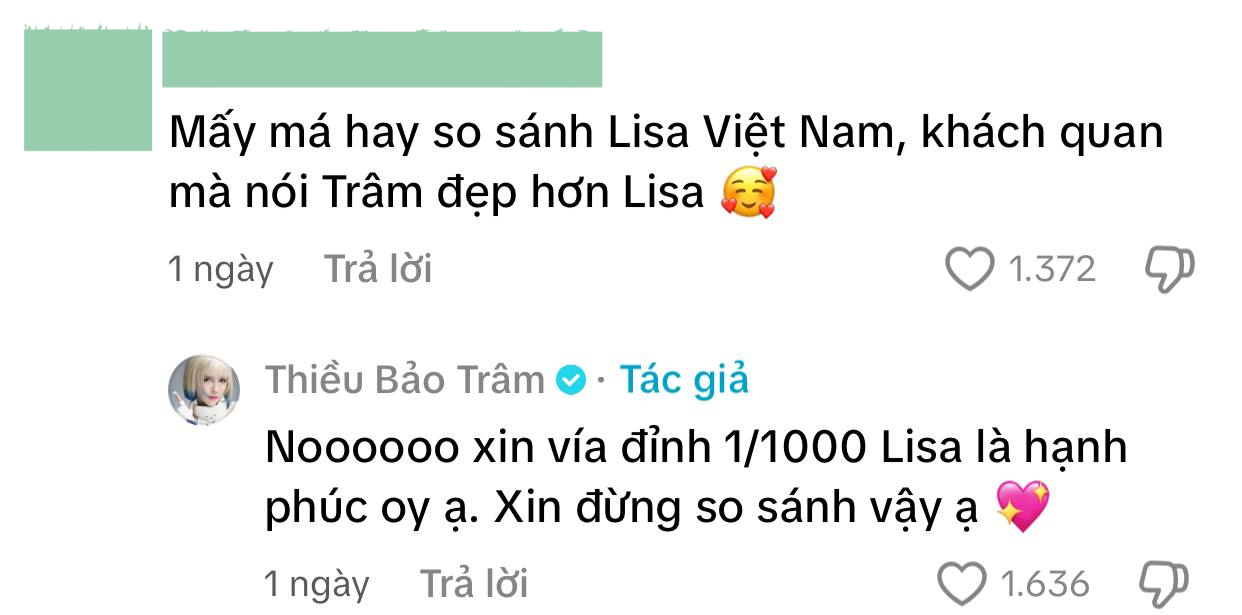 Thiều Bảo Trâm được khen đẹp hơn cả Lisa (BLACKPINK)- Ảnh 1.