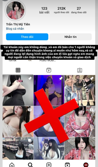 "Bẫy lừa đảo" trên trang cá nhân của hot girl gợi cảm 200.000 người theo dõi edit screenshot 2025 01 15 101539 173691363463073492125