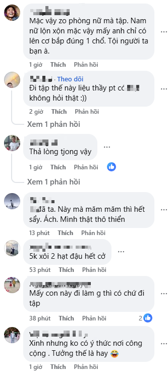 Đi tập gym nhưng để lộ