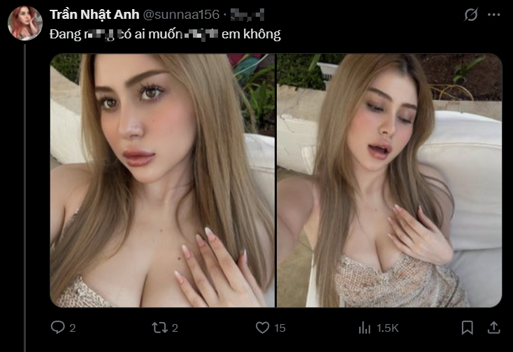 Xuất hiện tài khoản trên mạng xã hội X gắn với nội dung nhạy cảm, hot girl Sunna nói gì?- Ảnh 2.