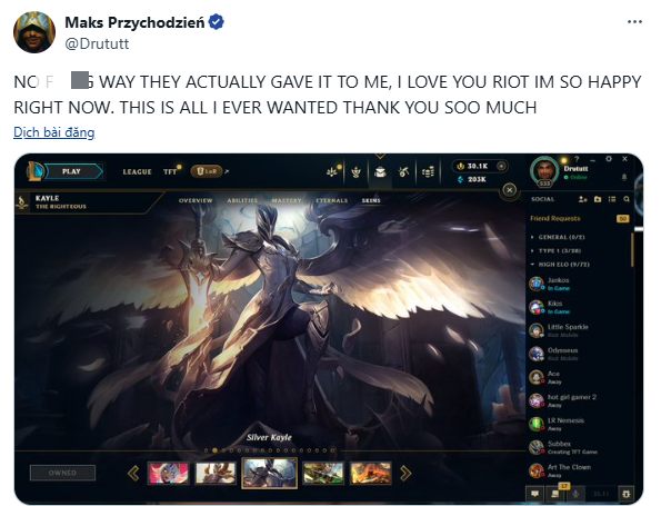 Game thủ thực hiện thử thách