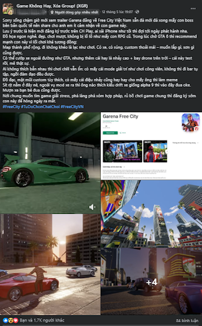 Sức nóng của Free City: Game thủ Việt đua nhau trải nghiệm trước, ngóng chờ phiên bản thế giới mở