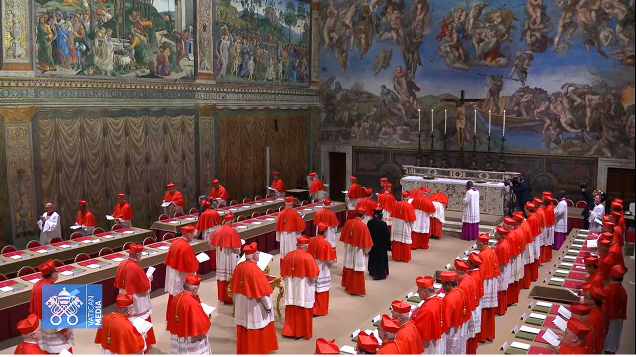 Các hồng y tiến vào mật nghị, bắt đầu cuộc bầu chọn giáo hoàng mới- Ảnh 1. Các hồng y tiến vào mật nghị, bắt đầu cuộc bầu chọn giáo hoàng mới- Ảnh 1.