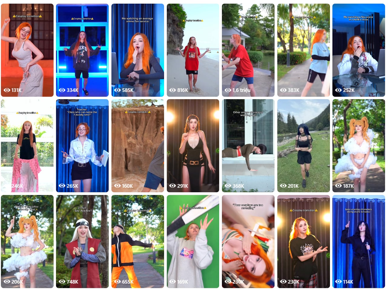 Nữ coser nổi tiếng trổ tài Nữ coser nổi tiếng trổ tài