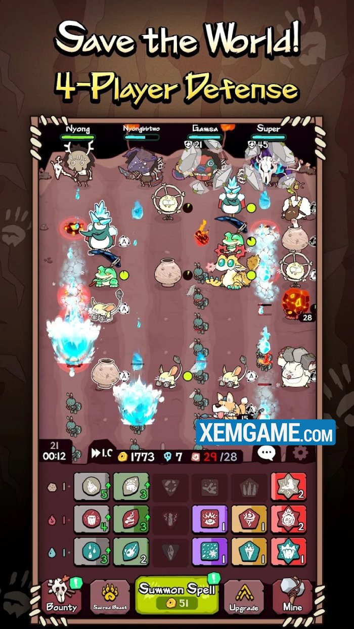 epic-shaman-battle-1 Epic Shaman Battle: 4P Defense – game thủ thành kết hợp 4 người vô cùng giải trí epic shaman battle 1