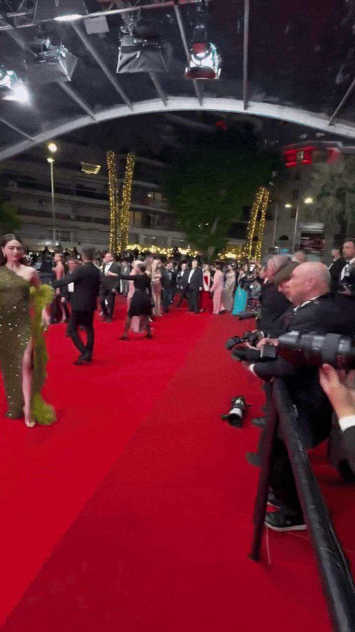 Clip viral: Quốc bảo nhan sắc bị ngó lơ ở thảm đỏ Cannes 2025, pose dáng với máy hút bụi trước hàng trăm người- Ảnh 3.