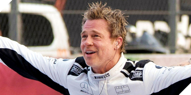 Hình ảnh nam diễn viên Brad Pitt trên trường đua