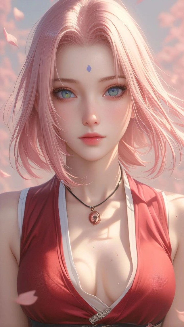 Khi AI “nâng cấp” nhan sắc Sakura: Nữ ninja làng Lá đẹp nóng bỏng ăn đứt nguyên tác- Ảnh 2.