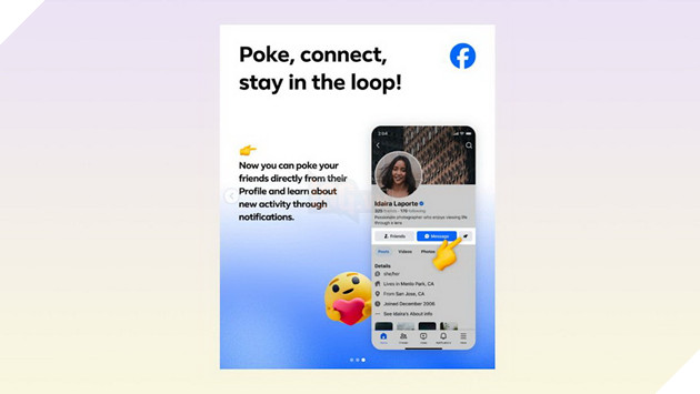 Meta hoi sinh tinh nang “Poke” sau 21 nam: Facebook tro ve voi qua khu Tính năng ‘chọc’ huyền thoại chính thức trở lại trên hồ sơ cá nhân Facebook sau hơn 20 năm.