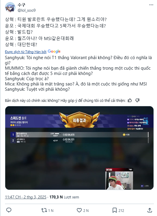 Faker lên tiếng sau khi T1 VALORANT vô địch nhưng lại khiến khán giả Faker lên tiếng sau khi T1 VALORANT vô địch nhưng lại khiến khán giả