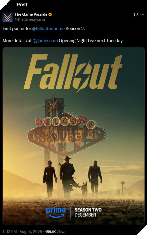 The Game Awards tung Poster Fallout Mùa 2