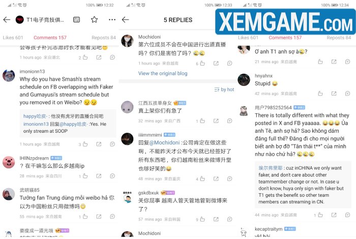 Fan Việt Nam sang weibo làm loạn, bị fan T1 Trung Quốc “phản dame” fan t1 vn sang weibo lam loan 5