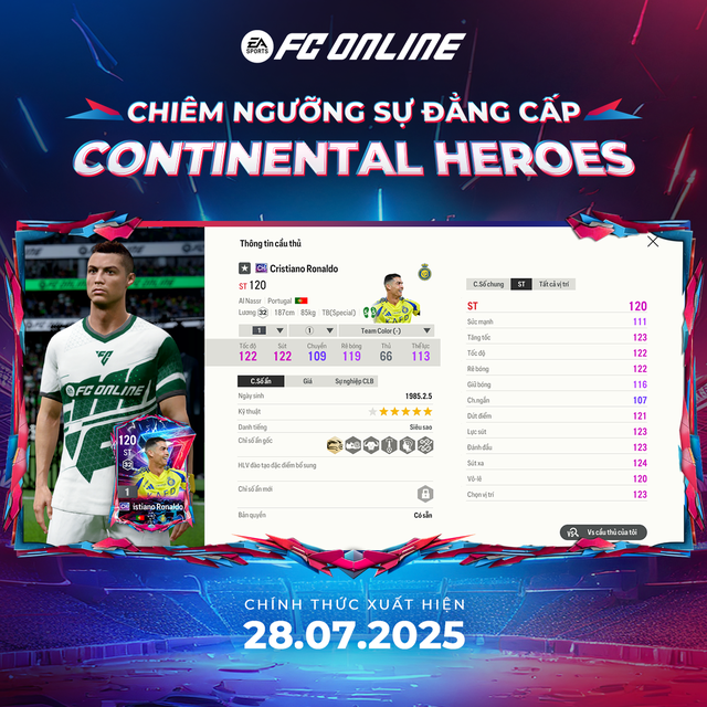 FC Online gây sốc với mùa thẻ Continental Heroes: Messi vượt Ronaldo, dàn huyền thoại