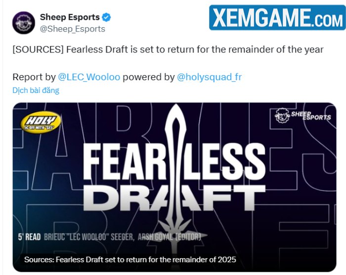 Fearless Draft tiếp tục được áp dụng ở tất cả giải đấu trong năm 2025 fearless draft tiep tuc duoc ap dung 1
