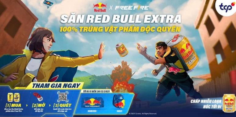 Free Fire hợp tác cùng Red Bull Extra với chiến dịch “Tập trung cao độ, húc tới đi” tại Đông Nam Á ff 1