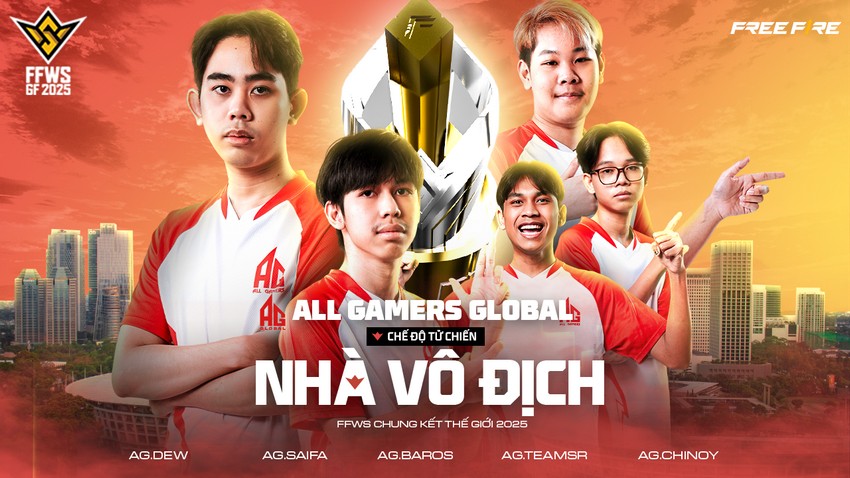 Buriram United Esports vô địch Chung Kết Thế Giới Free Fire 2025 ff wc 3