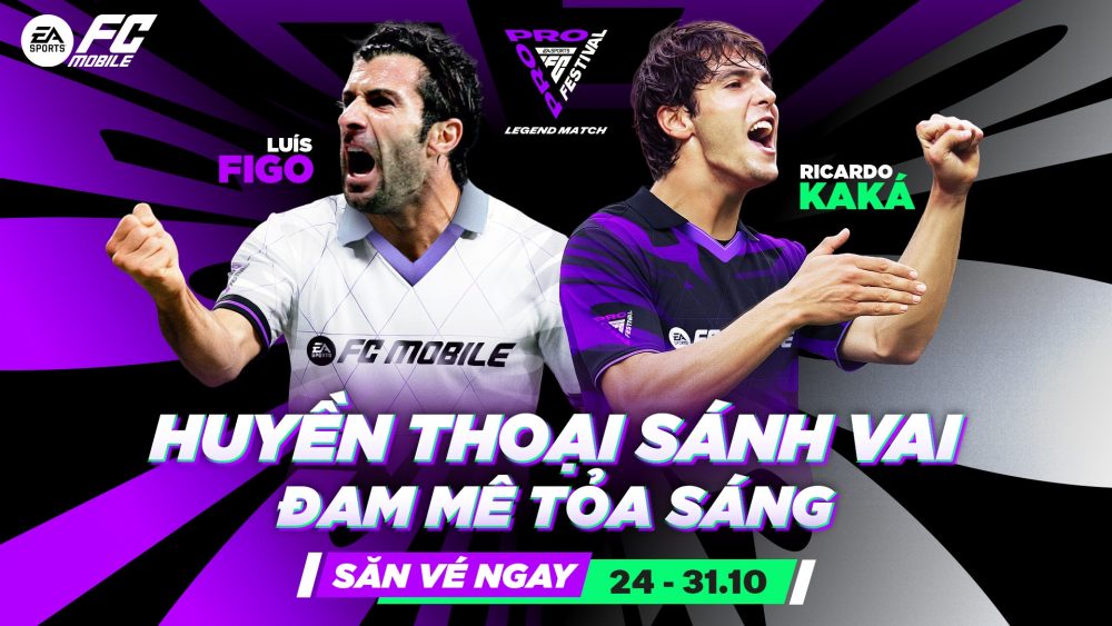 FC Mobile chấn động cộng đồng khi mang siêu giải đấu quốc tế cùng huyền thoại Kaká, Figo