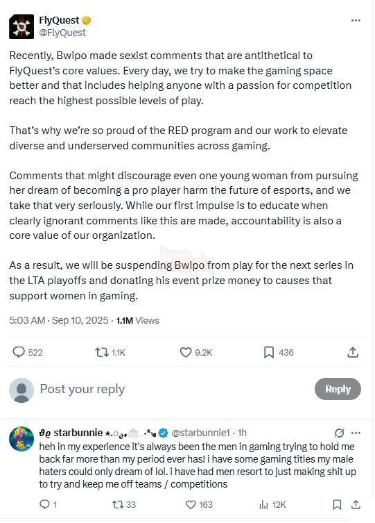 LMHT: Đường Trên Bwipo Của FlyQuest Bất Ngờ Bị Đình Chỉ Thi Đấu Tại LTA Championship 4