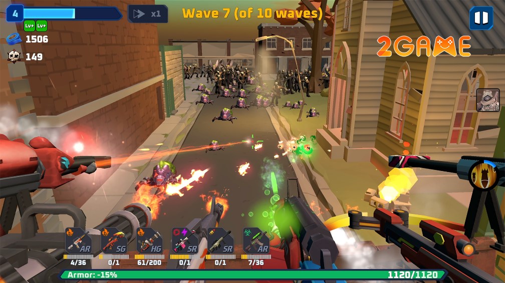 Fps Zombie Wave: Survivors – Game thủ thành với góc nhìn thứ nhất? fps zombie wave survivors 2