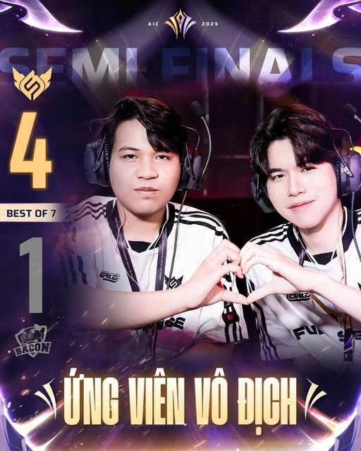 Bán kết AIC 2025: Full Sense thẳng tiến Chung kết đợi Flash Wolves và Bacon Time ftdj8zj