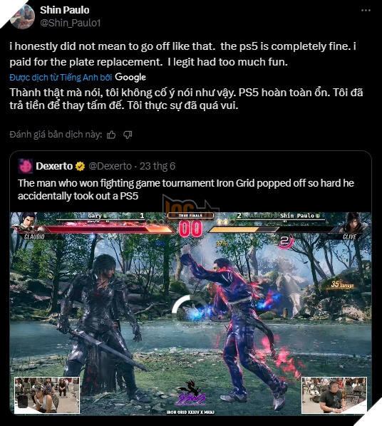 An mung vo dich qua tron, nam game thu khien mot chiec PS5 bay khoi ban 3 Ăn mừng vô địch quá trớn, nam game thủ khiến một chiếc PS5 bay khỏi bàn