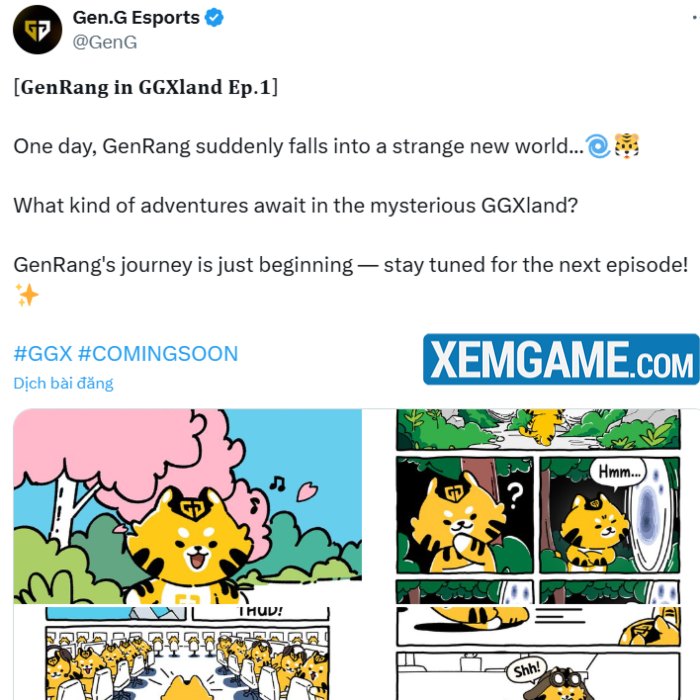 Gen.G tiếp tục khiến fan phát cuồng khi ra mắt truyện tranh GenRang gen g ra mat truyen tranh genrang