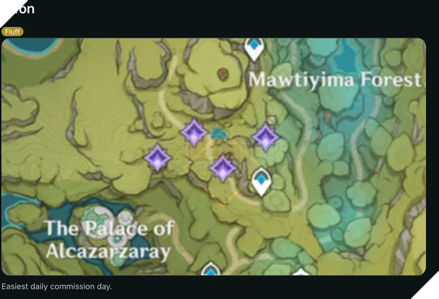 4 nhiệm vụ gần một chỗ trong genshin impact