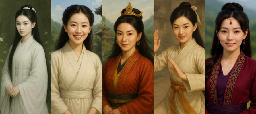 Dùng AI phục dựng chân dung 5 đại mỹ nhân trong truyện Kim Dung, nhan sắc người đẹp nhất gây tranh cãi- Ảnh 6. Dùng AI phục dựng chân dung 5 đại mỹ nhân trong truyện Kim Dung, nhan sắc người đẹp nhất gây tranh cãi- Ảnh 6.